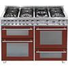 LOFRA PR126SMFET+DMFT/2AEO CUCINA 120CM 3FORNI 7 FUOCHI CE.A BURGUNDY