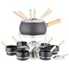 N/A Eva Collection Set Fonduta Bourguignonne 23 pezzi Nero Opaco