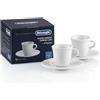 DELONGHI 2X TAZZINA + PIATTINO CAFFE' 70ML BY TOGNANA TERMICA PORCELLANA