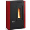 EXTRAFLAME 1292600 LUISELLA 5.0 STUFA PELLET VENTILATA SLIM BORDEAUX A+