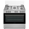 SCHAUB LORENZ Cucina a Gas 5 Fuochi Forno a Gas Ventilato 90x60 Inox SS941MFGVEX Schaub Lorenz