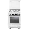 De Longhi Cucina a Gas con Forno Elettrico 4 Fuochi 60x60 cm Bianco DMW 64 LSG De Longhi