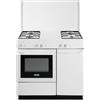 De Longhi Cucina a Gas 4 Fuochi Forno a Gas 44 Litri 86x50 cm Bianco SGW 854 NM De Longhi