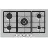 HISENSE GM973XF PIANO COTTURA GAS 90CM 5 FUOCHI INOX EASY CLEAN GRIGLIE GHISA