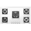 LOFRA PIANO COTTURA GAS MARTE HGB9E0 90CM FINITURE VETRO BIANCO 5 FUOCHI