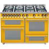 LOFRA PG126SMFET+DMFT/2AEO CUCINA 120CM 3 FORNI 7 FUOCHI CE.A GIALLO
