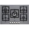 ELLECI PMSP75173CS PIANO COTTURA A GAS 75 CM Metaltek 5 FUOCHI GRIGLIE IN GHISA