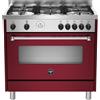 LA GERMANIA AMN965GVIT CUCINA 90 CM 5 FUOCHI FORNO A GAS BORDEAUX CL.A+