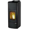 LAMINOX ZARA OMNIA IDRO LUX 30 KW TERMOSTUFA PELLET ACCIAIO NERO LUCIDO