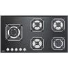 LOFRA PIANO COTTURA GAS MARTE HGN9B0 90CM FINITURE VETRO NERO 5 FUOCHI