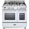 De'Longhi DELONGHI MEM965TWXED CUCINA DOPPIO FORNO 5 FUOCHI TRIPLA CORONA 90X60 BIANCO