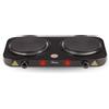 Does not apply TIKAPPA F20 Fornello Elettrico 2000 W Con 2 Piastre in Ghisa 15,5 Cm, Termostati
