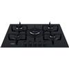 Whirlpool Piano Cottura WHIRLPOOL a Gas 5 Fuochi 75 cm Vetro Nero/ghisa GOA 7523/NB1