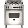 LA GERMANIA AMN765EXT CUCINA 70CM 5 FUOCHI FORNO ELETTRICO MULTI.9 INOX CL.A