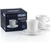 DELONGHI 2X TAZZINA + PIATTINO CAPPUCCINO 270ML BY TOGNANA TERMICA PORCELLANA