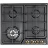 De'Longhi DE LONGHI ANF46PRO PIANO COTTURA A GAS 60CM 4 FUOCHI CORONA COUNTRY ANTRACITE