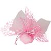 Tulle Rete + Velo 25 x 25 CM. CON TIRANTE ROSA 10 PZ.