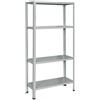 Bizzotto Scaffale Metallo Scaffalatura 4 ripiani cm. 75x30x150 h Grigio E550G