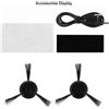Robot Aspirapolvere Bianco Nero 3 in 1 Spazzatrice Aspirazione 20x20x4,5cm