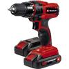 Einhell TC-CD 18-2 Li Trapano con impugnatura a pistola Nero, Rosso Ioni di Liti