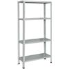 Bizzotto Scaffalature Scaffale kit 4 ripiani ad incastro (75x30x150cm) MINIEURO Grigio Ral 7038 E550G