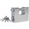 UTILIA Lucchetto corazzato per serranda in acciaio 5x chiavi antiscasso monoblocco 94mm