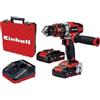 Einhell Trapano avvit percus batteria te-cd18-48li einhell volt 18x2 ah 2 x-change +v...