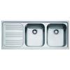 FRANKE Lavello Franke da incasso 2 vasche con gocciolatoio SX colore Inox RRX621 SX