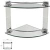 Cleafe MENSOLA AD ANGOLO DOPPIA PER BAGNO ANGOLIERA A 2 RIPIANI IN VETRO ARREDO 52910