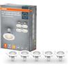 Does not apply Set Faretti Da Incasso in Bianco Con LED 5X2.6W GU10, Protezione IP20, per Inter