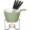 KAUFGUT SET FONDUTA BOURGUIGNONNE CIOCCOLATIERA PORCELLANA CON FORNELLINO