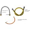 hidros TUBO GAS FLESSIBILE PER CENTRALINA BOMBOLA 1/2" LACCIO GAS TRECCIA ACCIAIO
