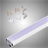 TrAdE Shop Traesio PROFILO IN ALLUMINIO DA 2MT ANGOLARE COPERTURA OPACA PER STRIP LED STRISCE AL-06
