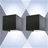 Applique Cubo Led 6W Faro Faretto Lampada da Parete per Muro con doppia luce