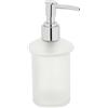 Cleafe RICAMBIO DISPENSER PORTA SAPONE LIQUIDO IN VETRO SATINATO BAGNO ACCESSORI