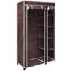 TrAdE Shop Traesio ARMADIO GUARDAROBA TESSUTO TNT 110X46XH175CM CABINA APPENDIABITI ACCIAIO