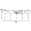 TrAdE Shop Traesio APPENDIABITI ATTACCAPANNI CAPPOTTI VESTITI CUORI A PARETE MURO 5 POSTI