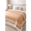 Viterboshop Coperta Misto Lana Bolzano 400 gr/mq Beige Calda Morbida Made in Italy