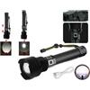 TrAdE Shop Traesio TORCIA TATTICA/MILITARE LED CREE T6 RICARICABILE ZOOM 2 BATTERIE P516-P70 V2