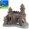 TrAdE Shop Traesio DECORAZIONE PER ACQUARIO CASTELLO CON TORRE RESINA PESCI ACQUA H10 CM ORNAMENTO