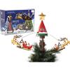Dictrolux Puntale natalizio rotante con slitte luminoso musicale albero di natale - Rotex