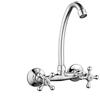 TrAdE Shop Traesio MISCELATORE RUBINETTO PARETE MANOPOLE A CROCE CUCINA LAVELLO OTTONE ROMA 69407