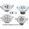 TrAdE Shop Traesio FARETTO A LED DA INCASSO LUCE CALDA O FREDDA PER CONTROSOFFITTE IN CARTONGESSO
