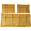 Viterboshop Tris Centrini Misto Lino Giallo Ricamo Antico Sfilato Decorazione Casa Gigliuzzo