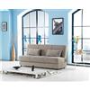DecHome Divano Letto 3 Posti Moderno Vano Contenitore 190x81x90 Beige Lumos DecHome