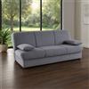 DecHome Divano Letto 3 Posti Moderno in Tessuto 190x81x90 cm Grigio DecHome