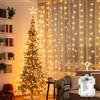 Tenda Luminosa Natale Luce Calda, 2M*2M, Tenda Luci 200 LED, Luci per Tende Con