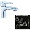 TrAdE Shop Traesio MISCELATORE PER VASCA IN ACCIAIO BAGNO DOPPIA MANOPOLA RUBINETTO RUBINETTERIA
