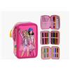 Disney Astuccio con Zip 3 Scomparti Personaggi Vari con Colori Giotto e Accessori