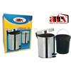 Artex Pattumiera Acciaio Inox litri 5 con Pedal. Binty Artex T213505